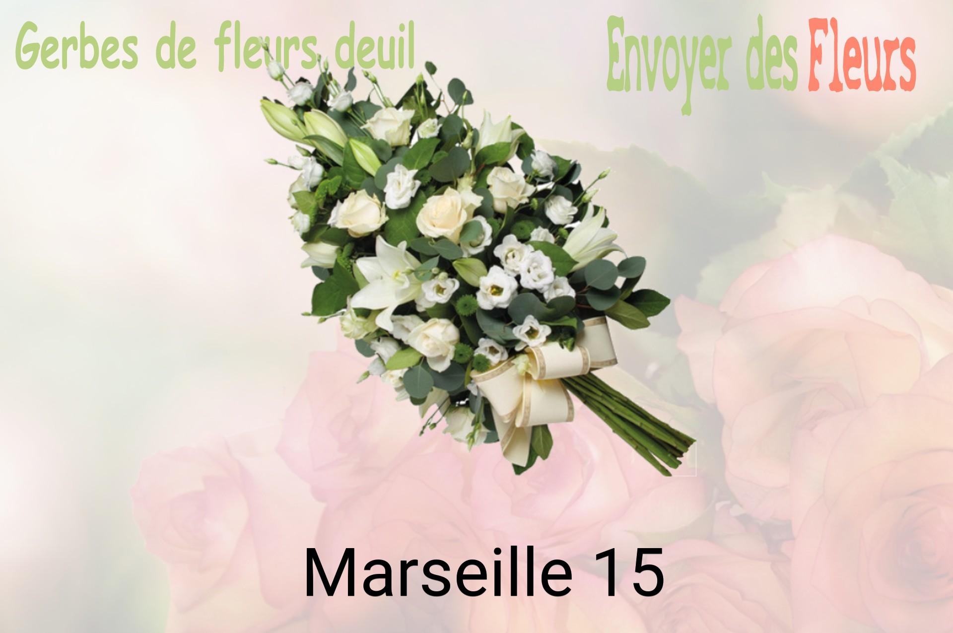 Gerbe de fleurs de deuil livrée à Marseille-15